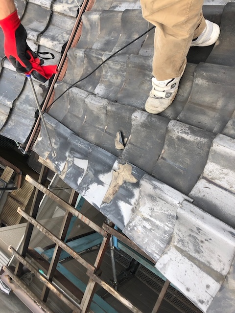 瓦の破損・点検